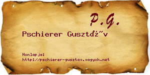 Pschierer Gusztáv névjegykártya